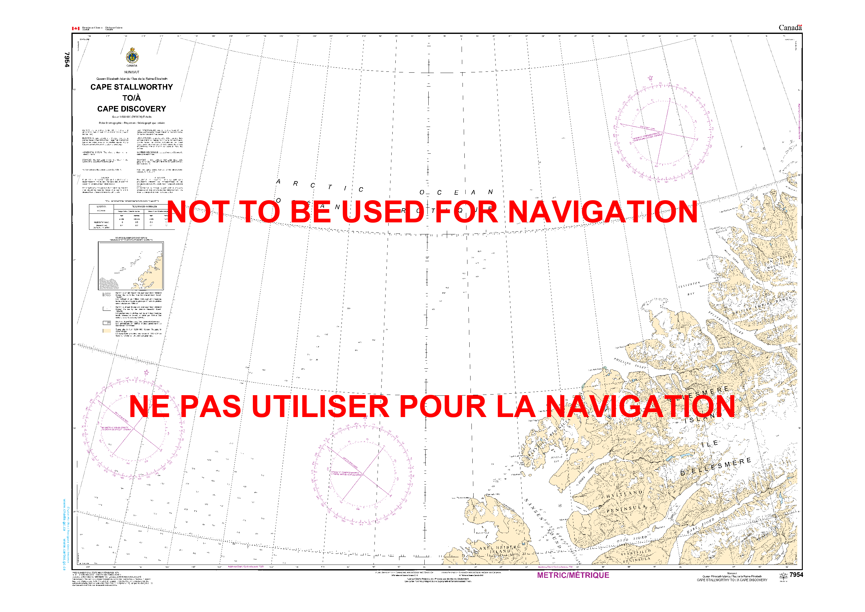 Print On Demand Nautical Chart - Canadian Hydrographic Service (CHS) Chart 7954