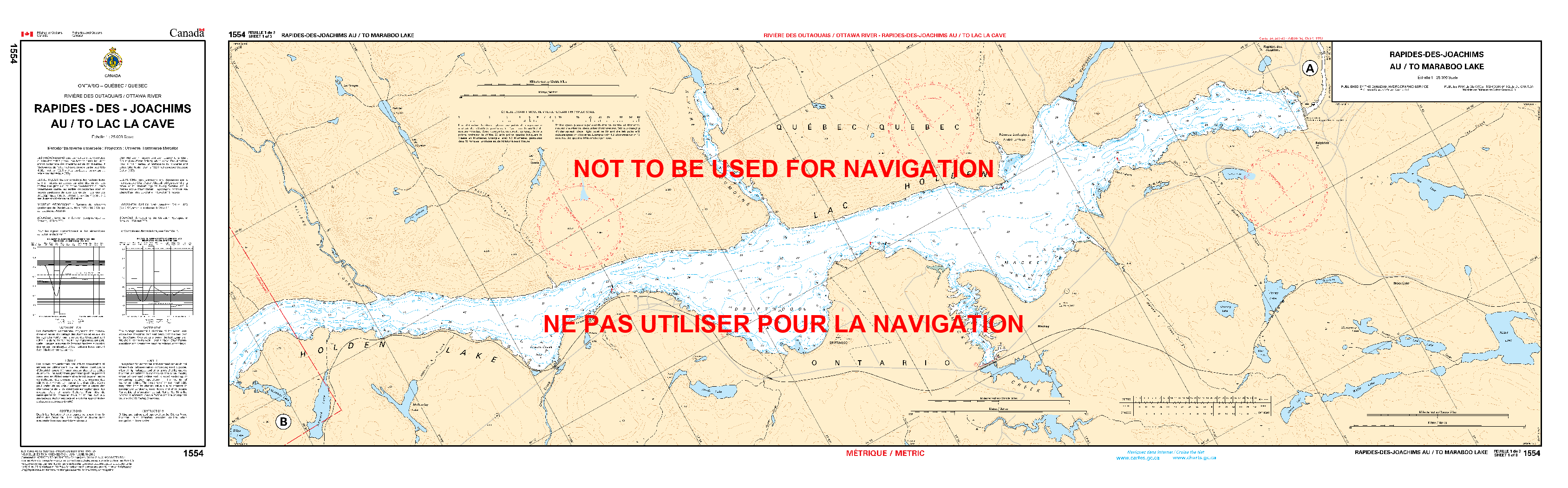 Print On Demand Nautical Chart - Canadian Hydrographic Service (CHS) Chart 1554