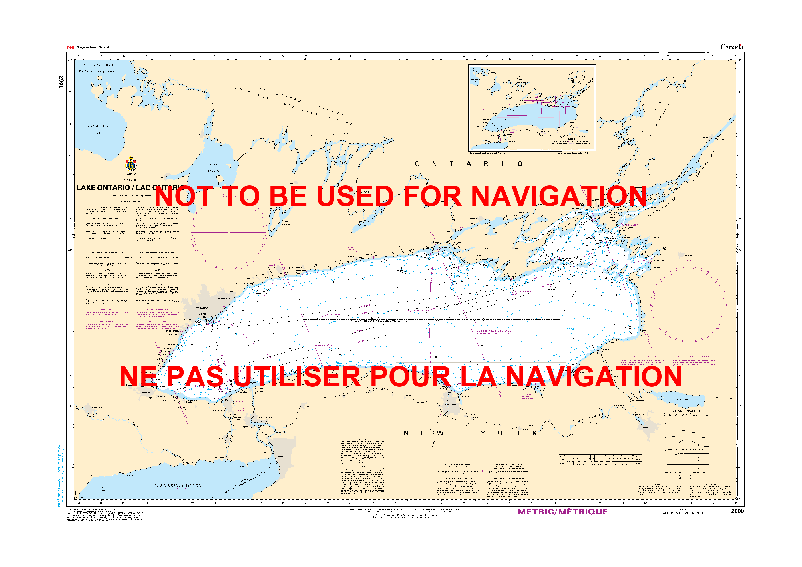 Print On Demand Nautical Chart - Canadian Hydrographic Service (CHS) Chart 2000