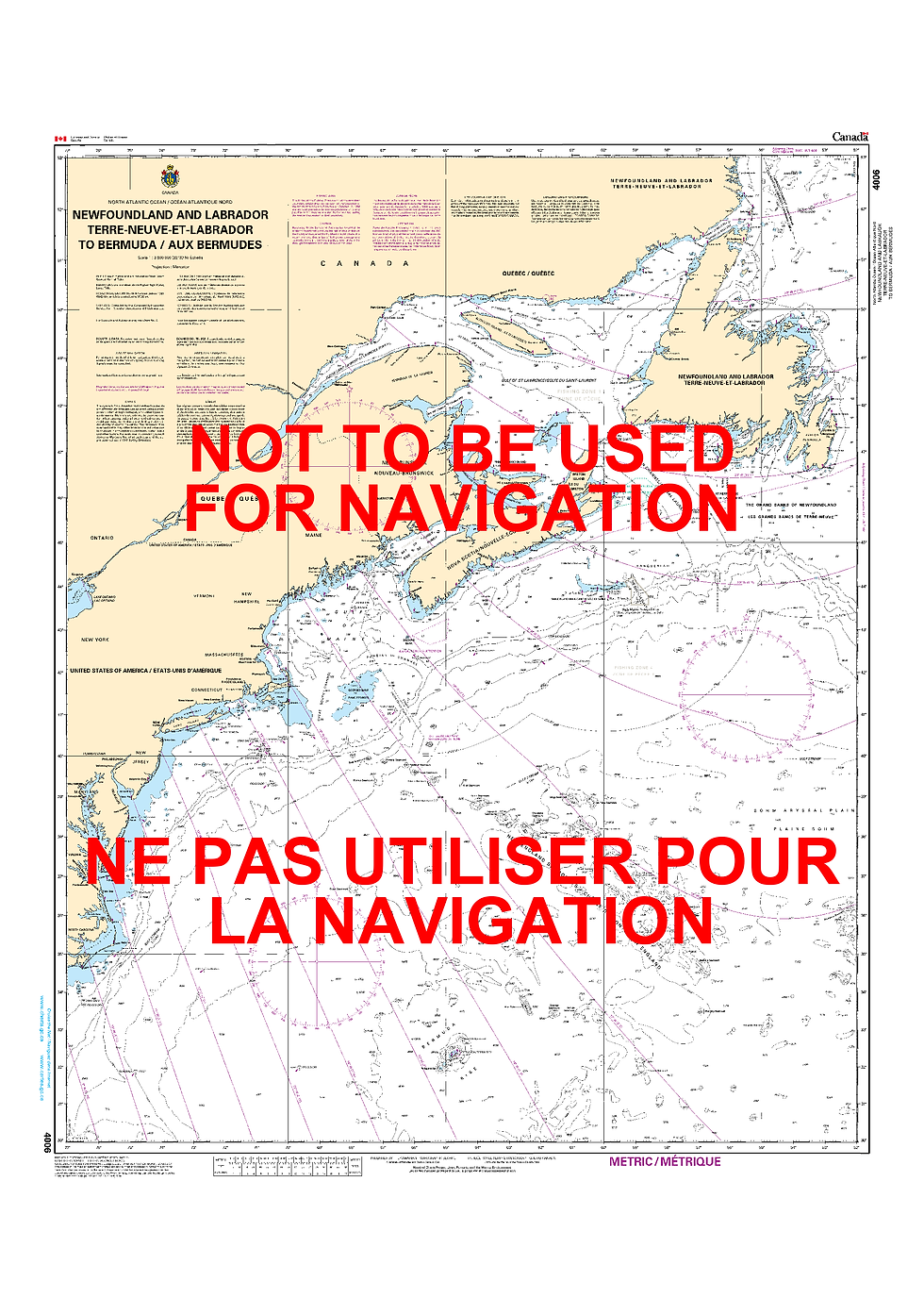 Print On Demand Nautical Chart - Canadian Hydrographic Service (CHS) Chart 4006