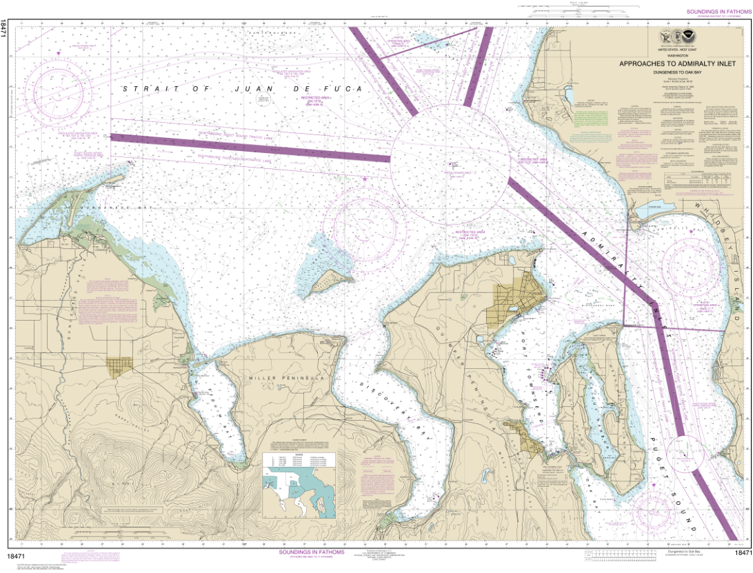 18471 - Approaches to Admiralty Inlet Dungeness to Oak Bay