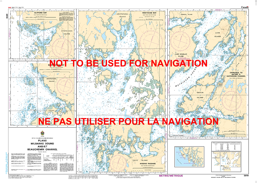 Print On Demand Nautical Chart - Canadian Hydrographic Service (CHS) Chart 3910