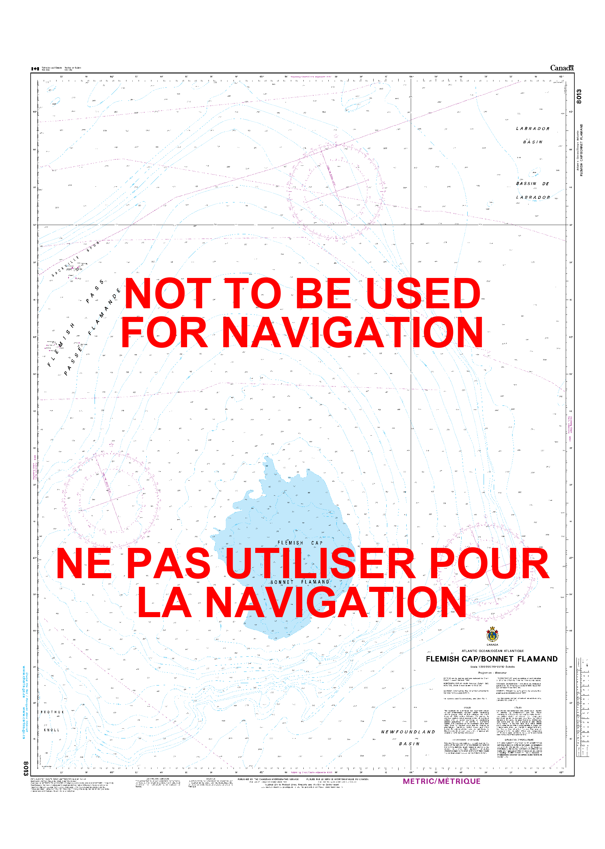 Print On Demand Nautical Chart - Canadian Hydrographic Service (CHS) Chart 8013
