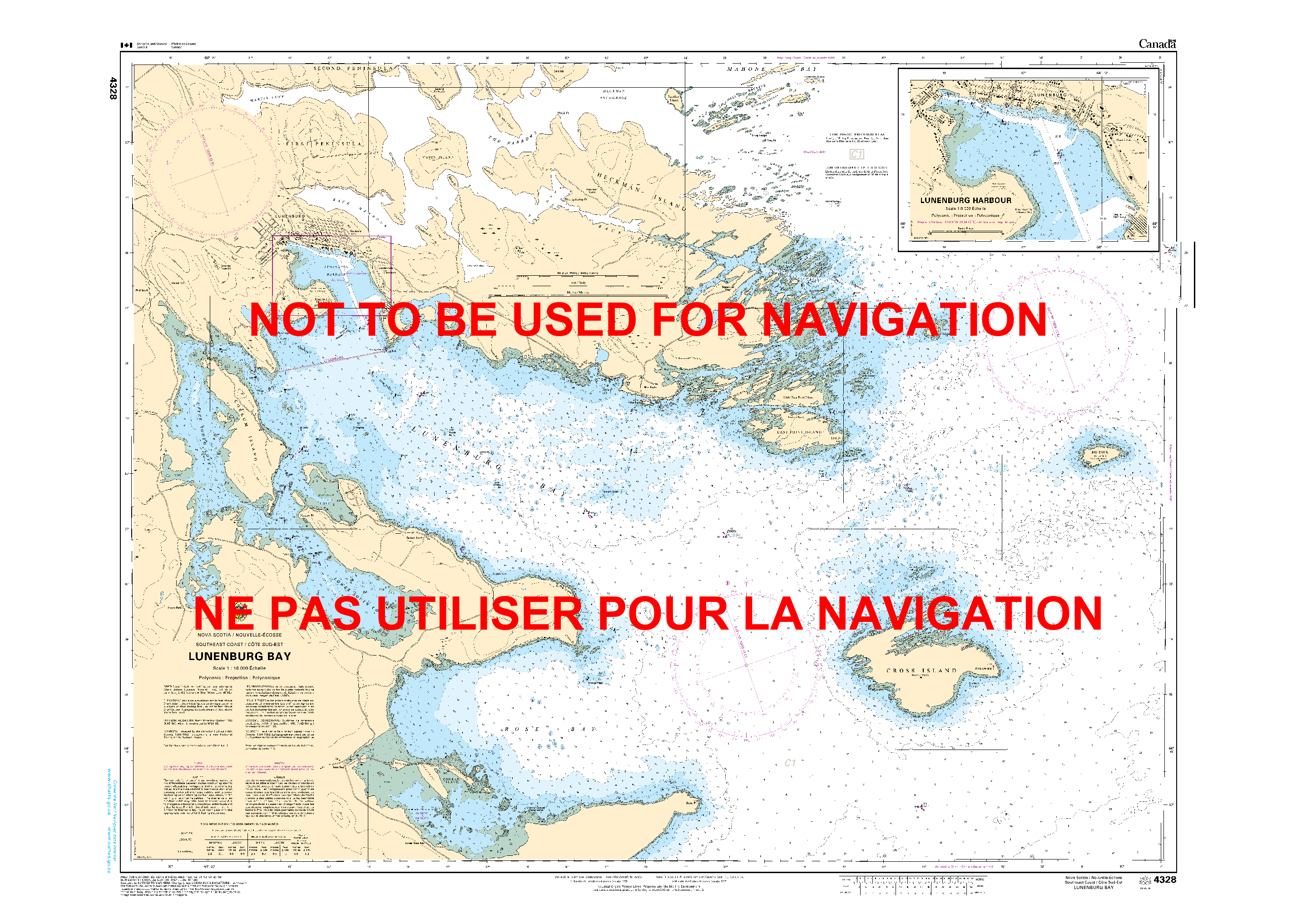 Print On Demand Nautical Chart - Canadian Hydrographic Service (CHS) Chart 4328