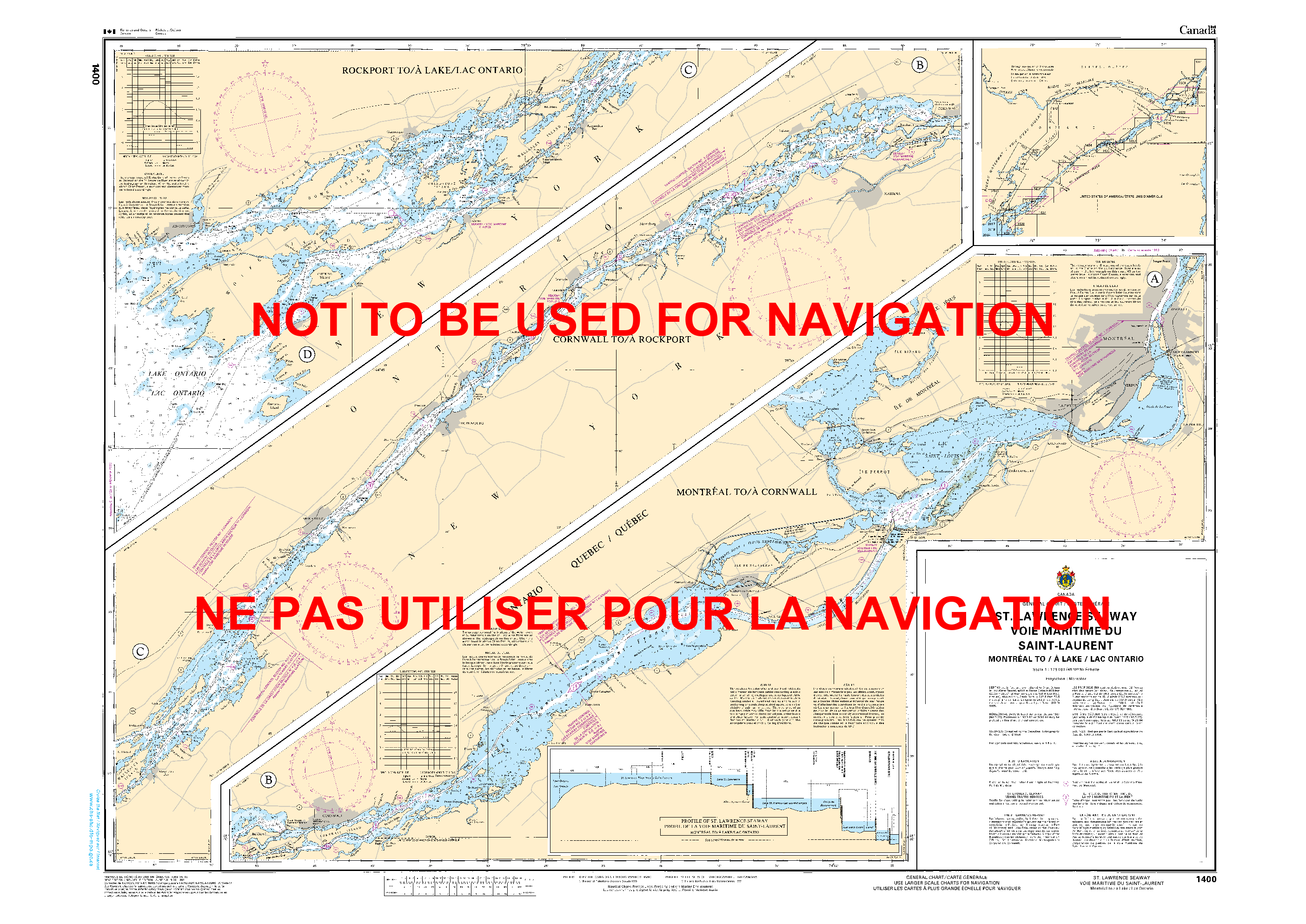 Print On Demand Nautical Chart - Canadian Hydrographic Service (CHS) Chart 1400