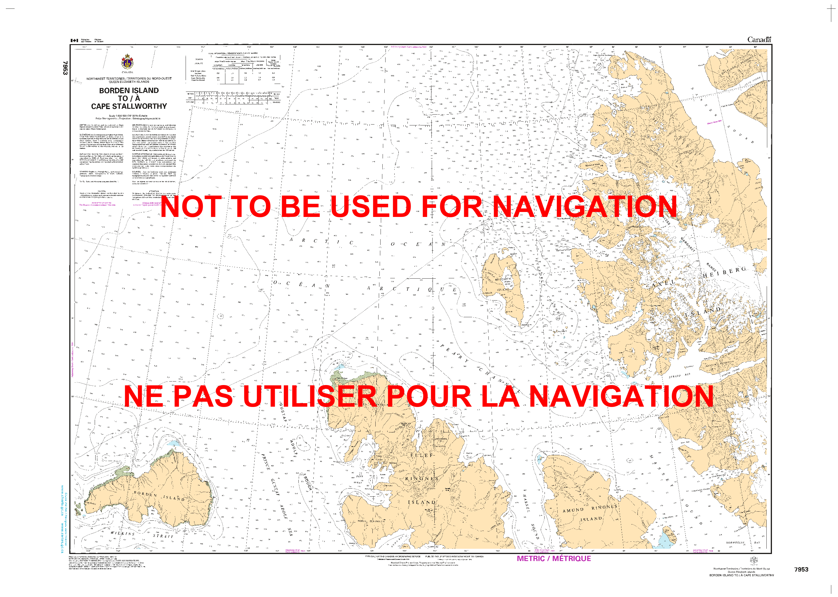 Print On Demand Nautical Chart - Canadian Hydrographic Service (CHS) Chart 7953
