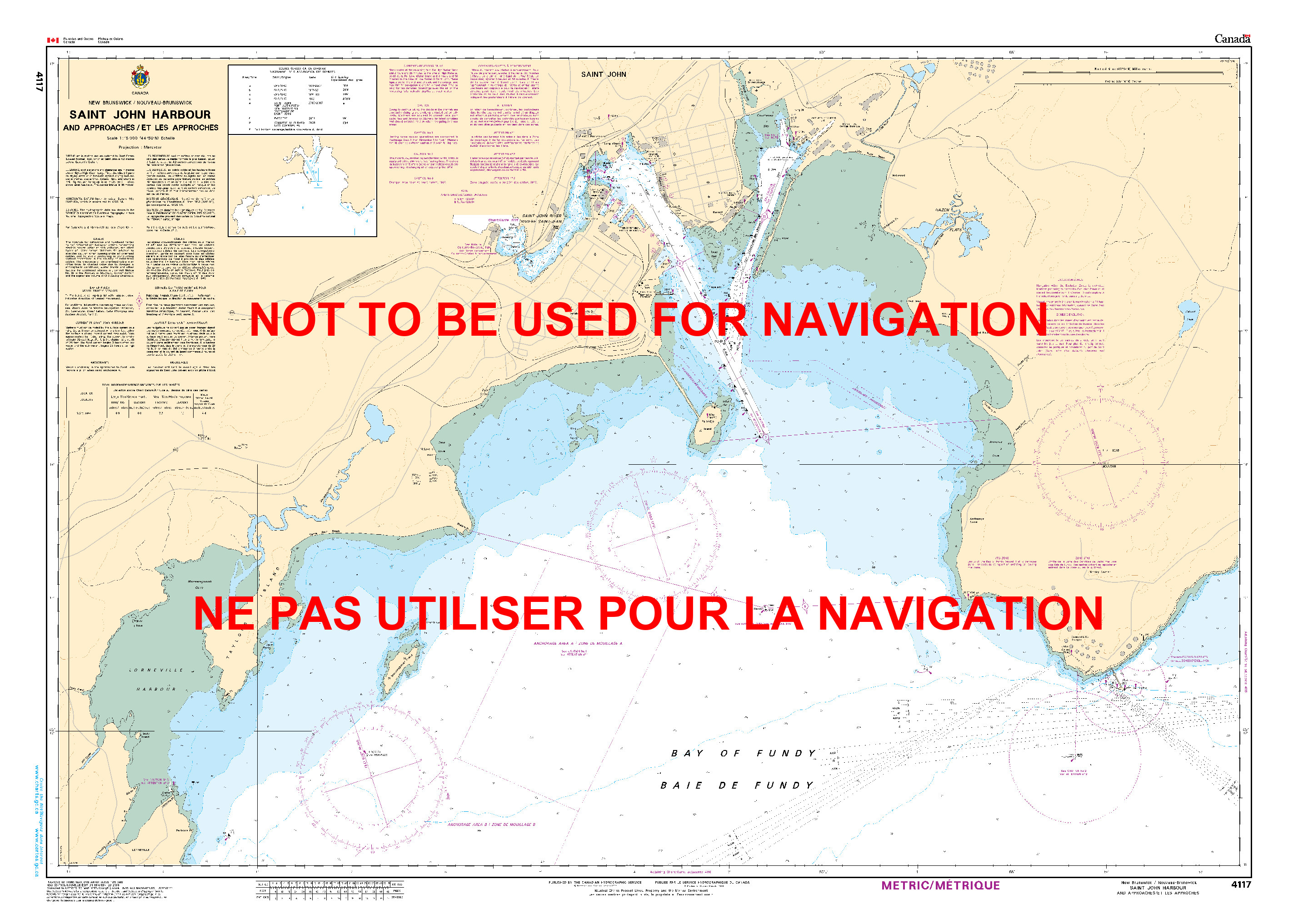 Print On Demand Nautical Chart - Canadian Hydrographic Service (CHS) Chart 4117