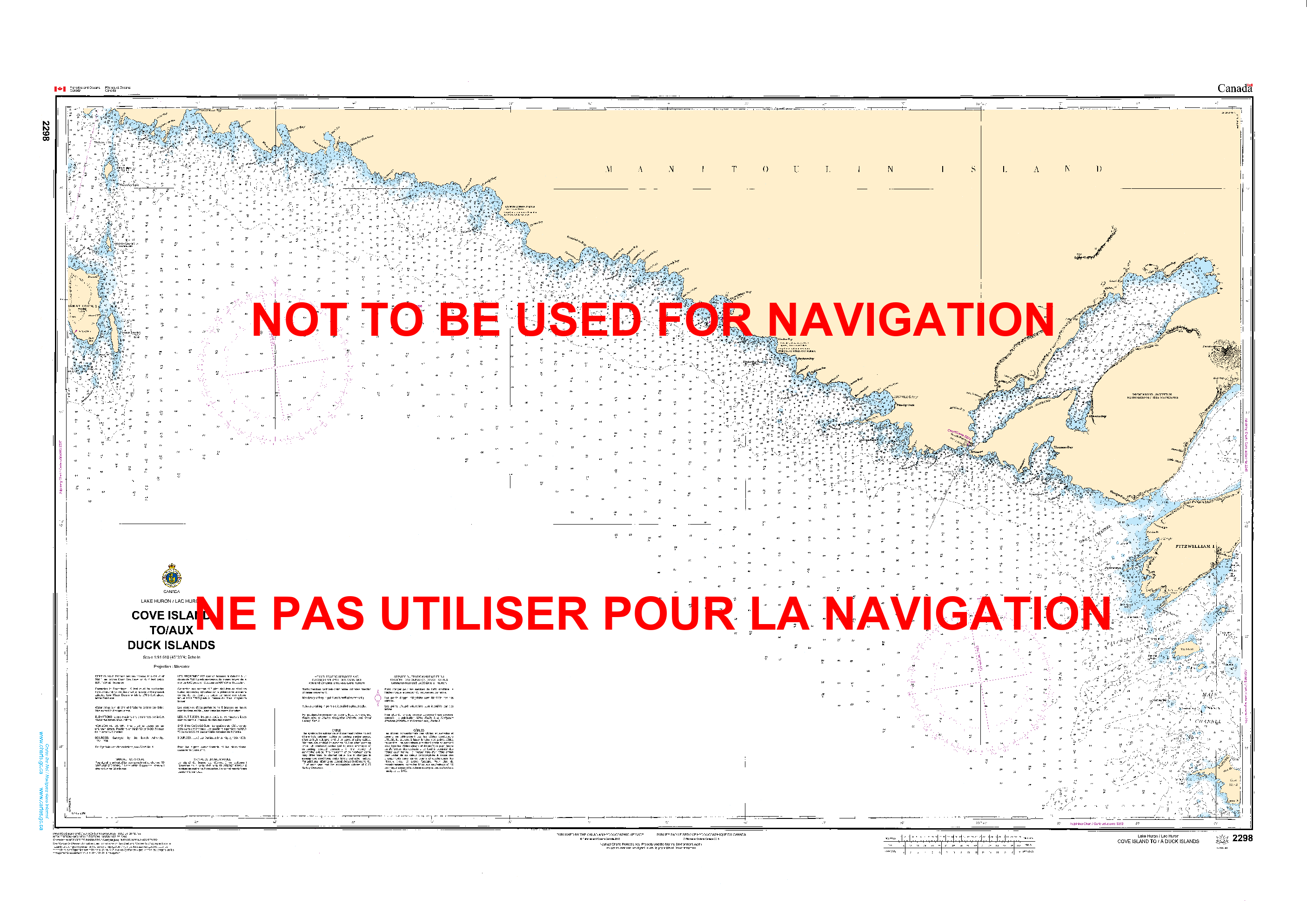 Print On Demand Nautical Chart - Canadian Hydrographic Service (CHS) Chart 2298