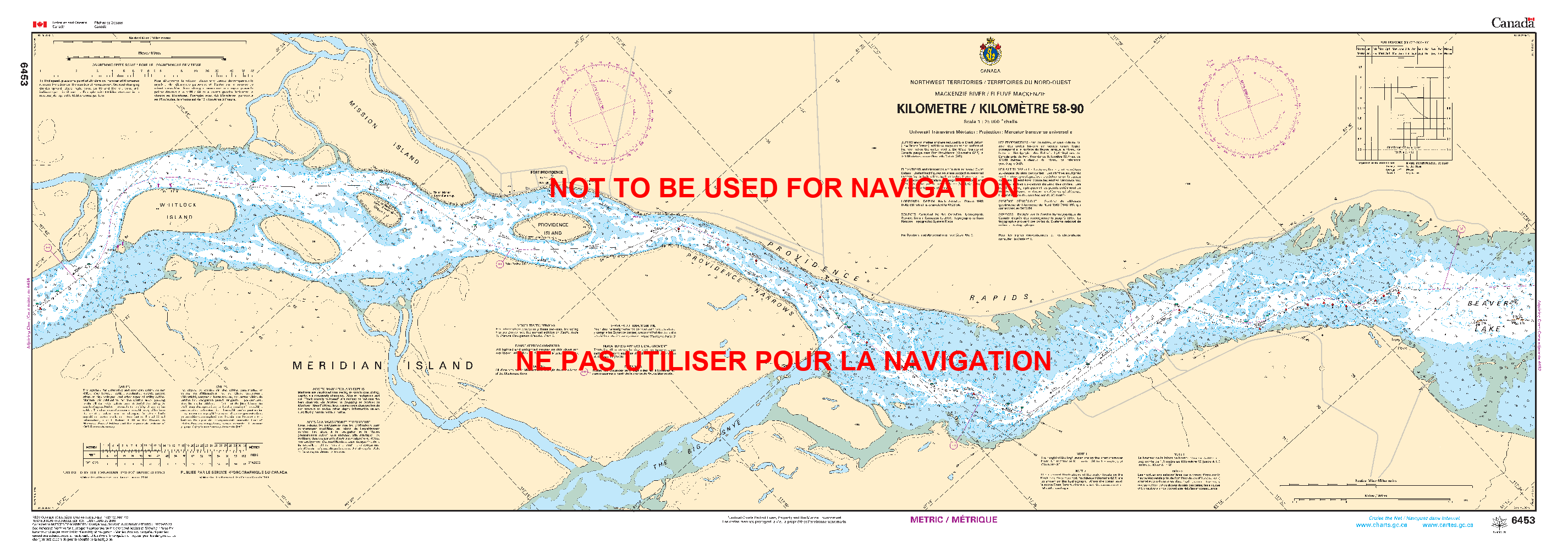 Print On Demand Nautical Chart - Canadian Hydrographic Service (CHS) Chart 6453