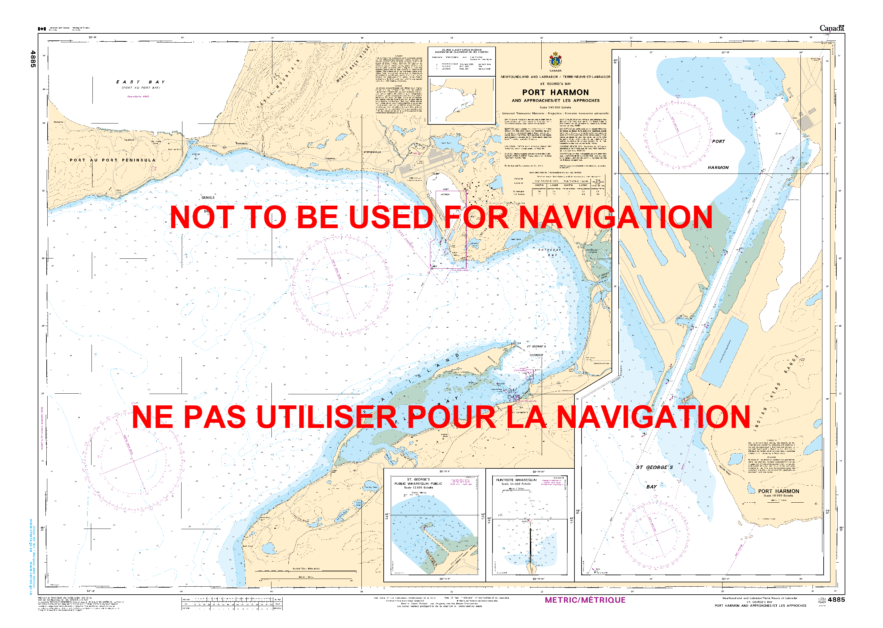 Print On Demand Nautical Chart - Canadian Hydrographic Service (CHS) Chart 4885