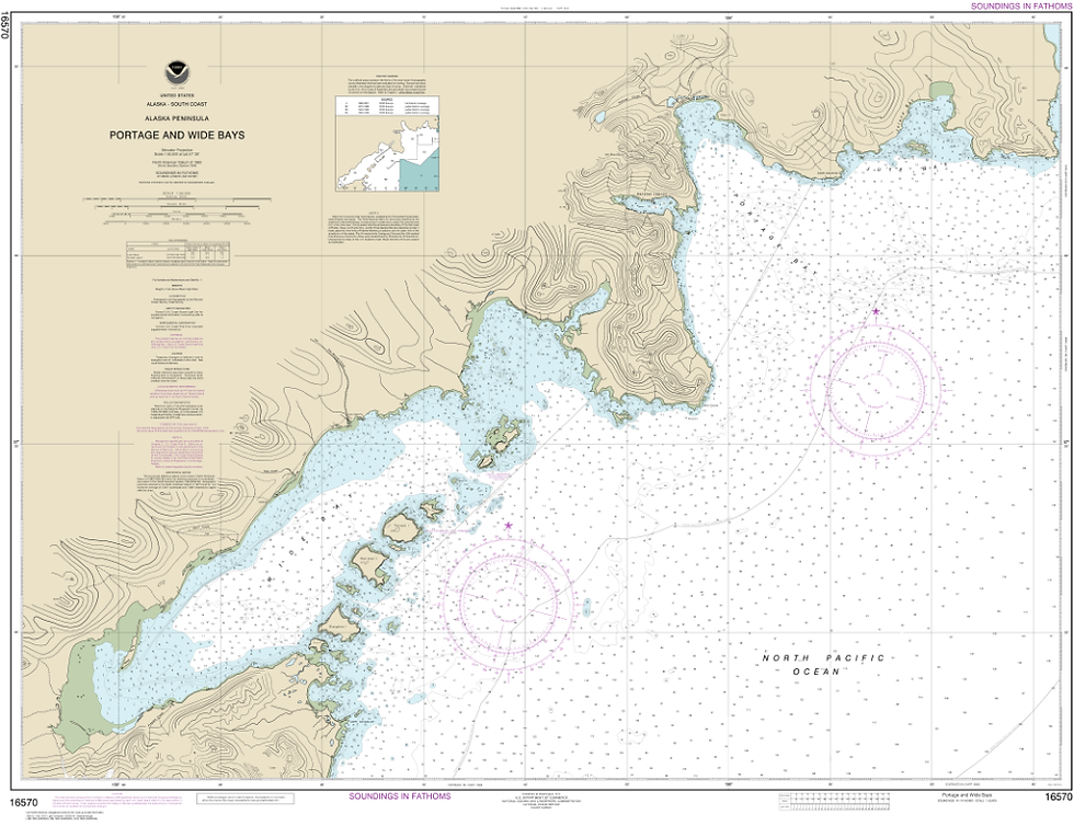 16570 - Portage and Wide Bays, Alaska Pen.