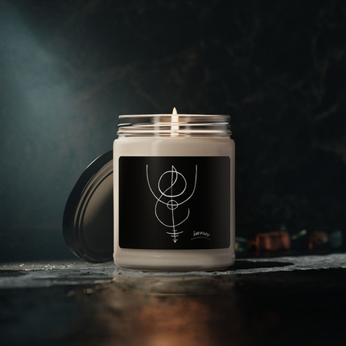 Mystic Glyph Soy Candle — 9oz Scented Jar Candle | AwakenInnerPeace