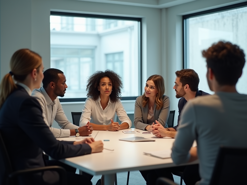 Close-up view of a notebook with leadership goals and action plans written