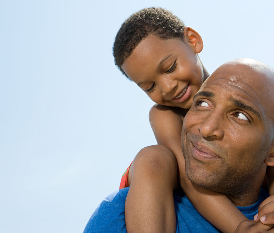 Child on Dad's Shoulders