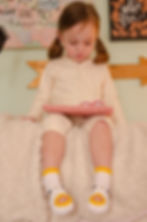 Thumbnail: Girl in Baby Plain and Simple Sensory Compression Short Sleeve Shirt by Kozie Clothes
