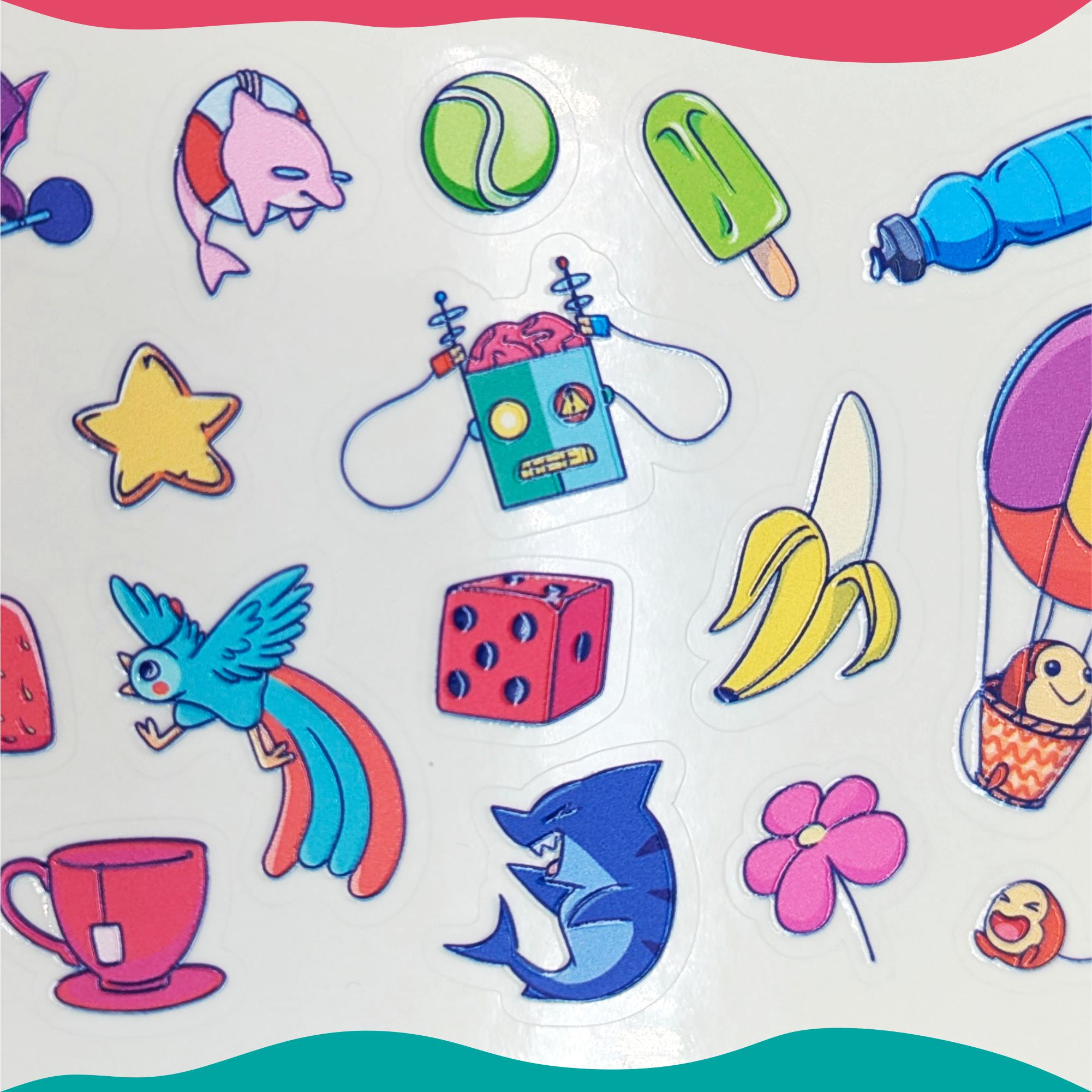 double-sided sensory stickers