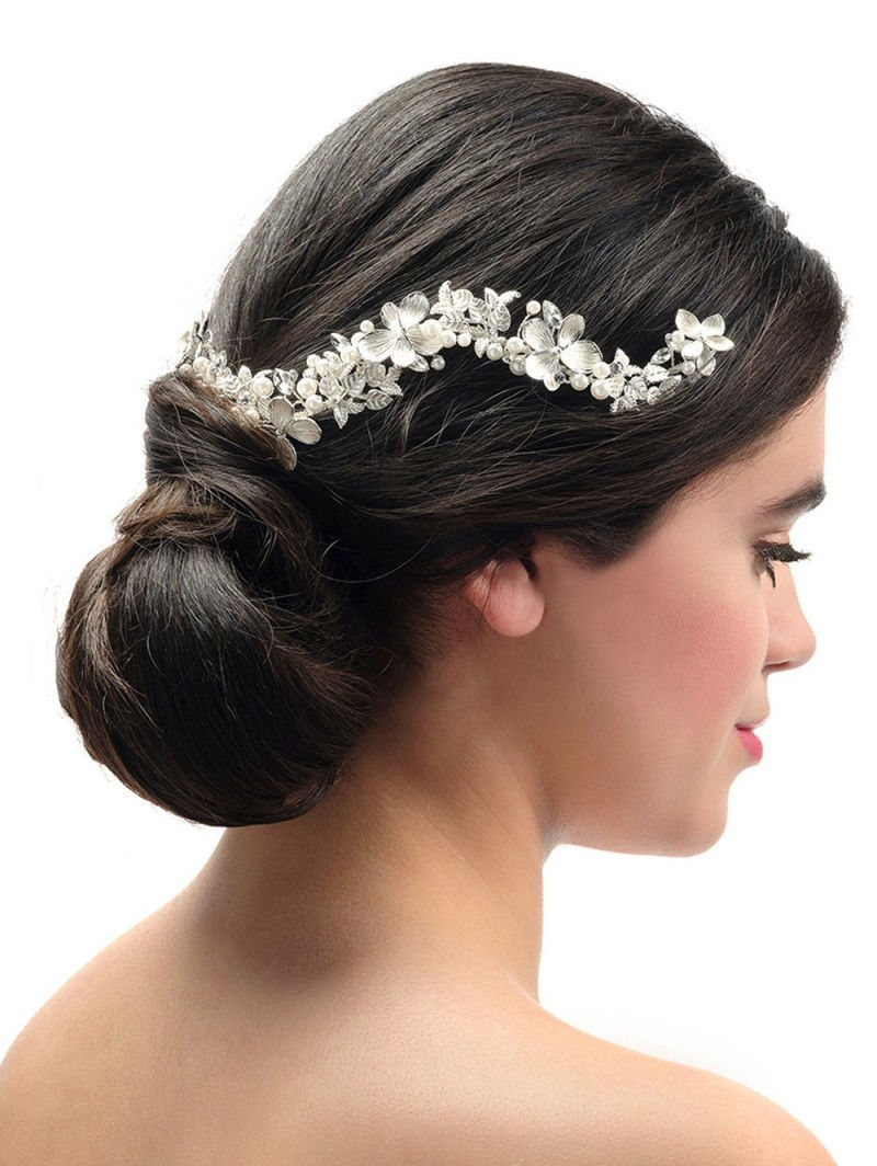 Thumbnail: BB-433 Floral and Pearl Hairpiece