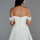 Thumbnail: Newman wedding dress by Evie Young with over skirt close up on back of bodice