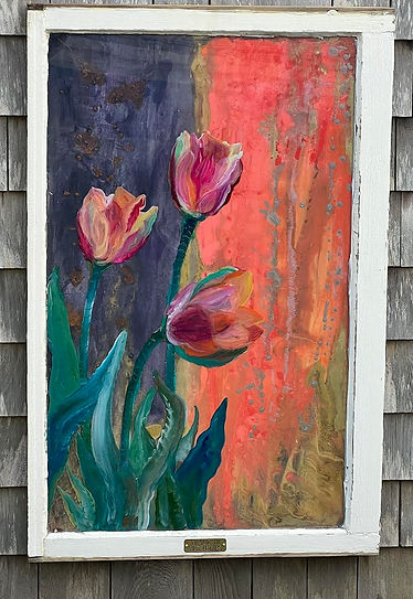 tip toe in the tulips