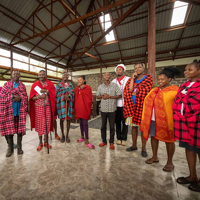 Dopoi Center Staff wearing Maasai Shuka