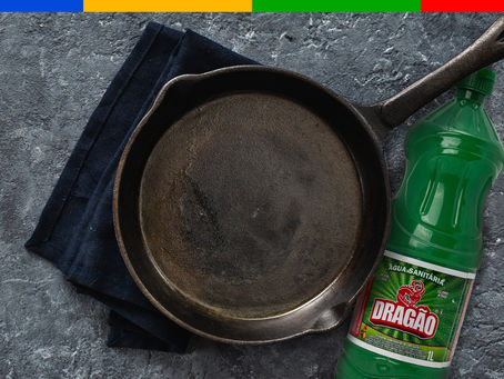 Como limpar panela queimada com Água Sanitária Dragão?