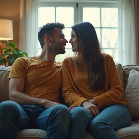 Couple practicing fair fighting rules during a calm discussion