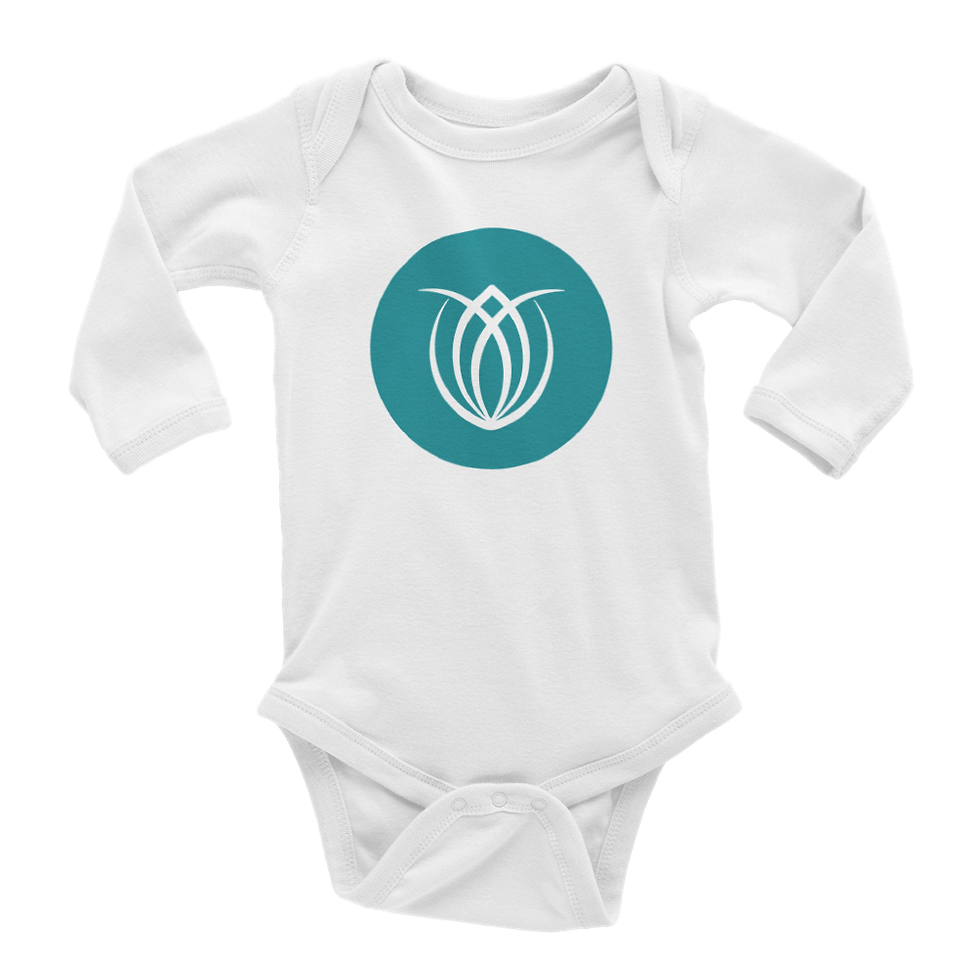 Thumbnail: Mommy's Mindfulness Teacher (back) Onesie - Long Sleeve (White / Black)