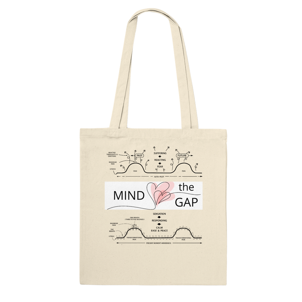 Thumbnail: Mind the Gap - Heart - Classic Tote Bag (White / Natural)