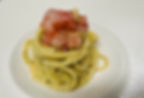 Spaghettoni Felicetti con crema di pistacchio,tartara di gamberi rossi