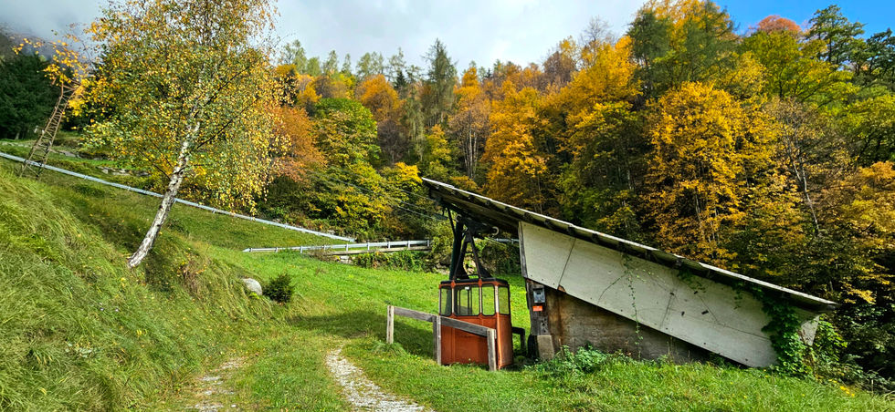Parcines Tram in fall, Italy