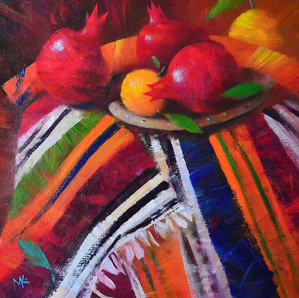 Pomegranates painting