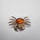 Thumbnail: Vintage 925 silver & baltic amber crab brooch