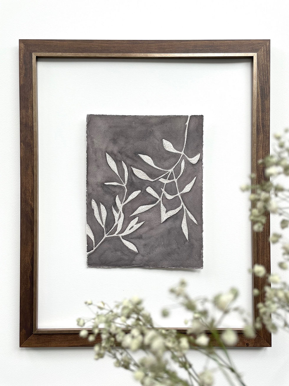 Thumbnail: "Whispering" | 8.5"x11" in 18"x22" | Framed Original Artwork
