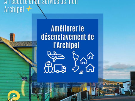 Améliorer le désenclavement de l'Archipel...