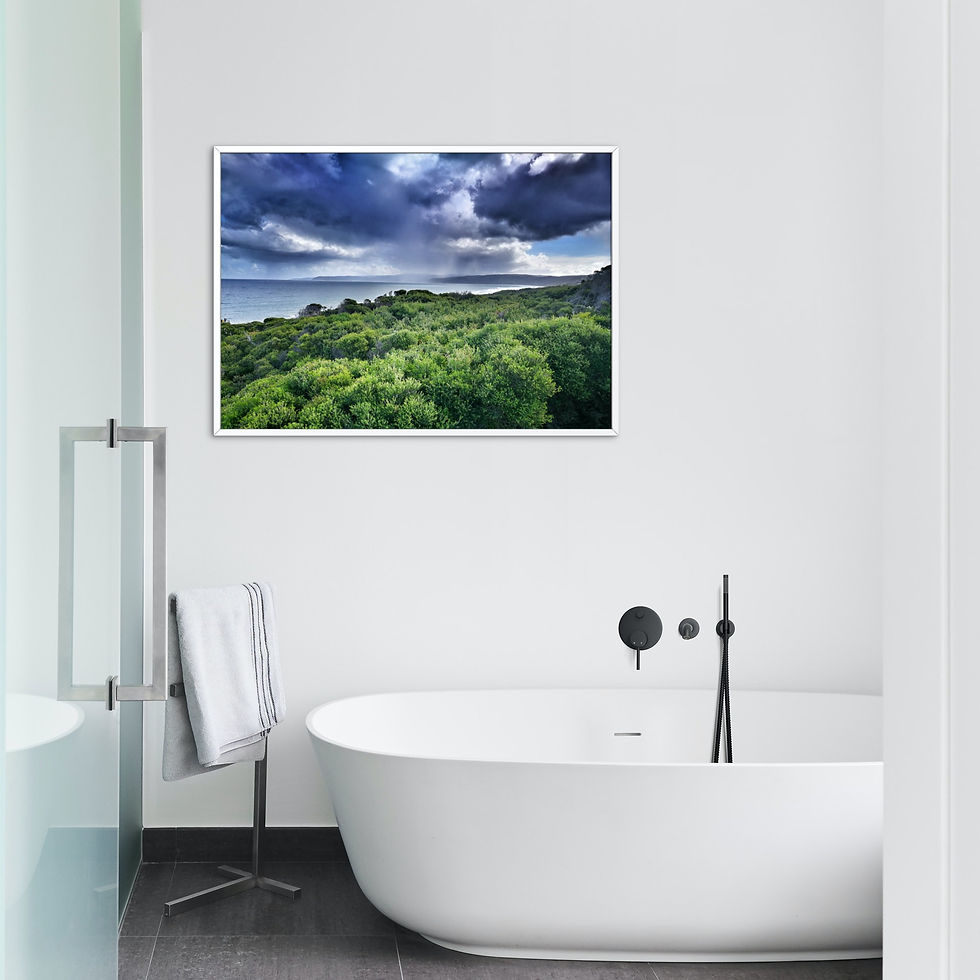 Thumbnail: Storm on the Great Ocean Road, Victoria, Australia, stunning shot across the ocean, landscape photograph, cool unique photo