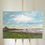 Thumbnail: Lindisfarne Skies, view to Lindisfarne Castle on Holy Island in Northumberland. Original painting stunning artwork