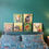 Thumbnail: Woodland Collection, woodpecker, robin, dormouse, red squirrel and stag, bedroom nature paintings