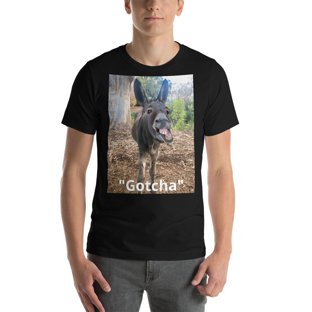 Short-Sleeve Unisex Donkey Poker.Net "Gotcha" T-Shirt