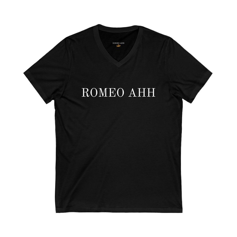 Miniatura: Product: Unisex ROMEO AHH V-Neck Tee