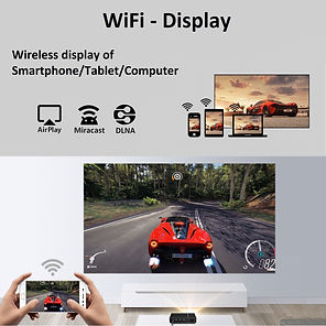 Wifi wireless phone screen mirroring and sharing through projector