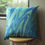 Thumbnail: Colourful Velvet Cushion - Aqua Ripple