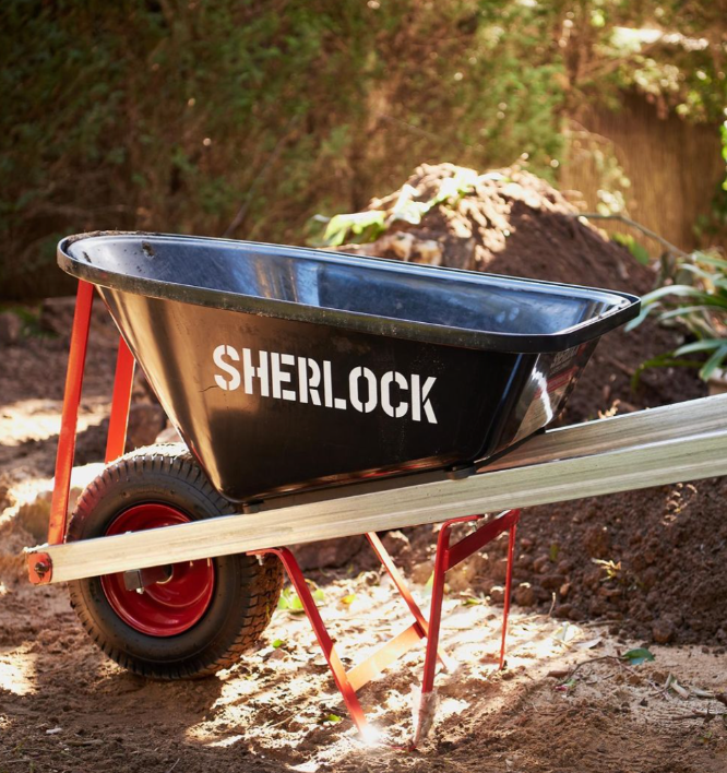 Thumbnail: Sherlock 100L Trade Tough Premium Poly Tray Wheelbarrow