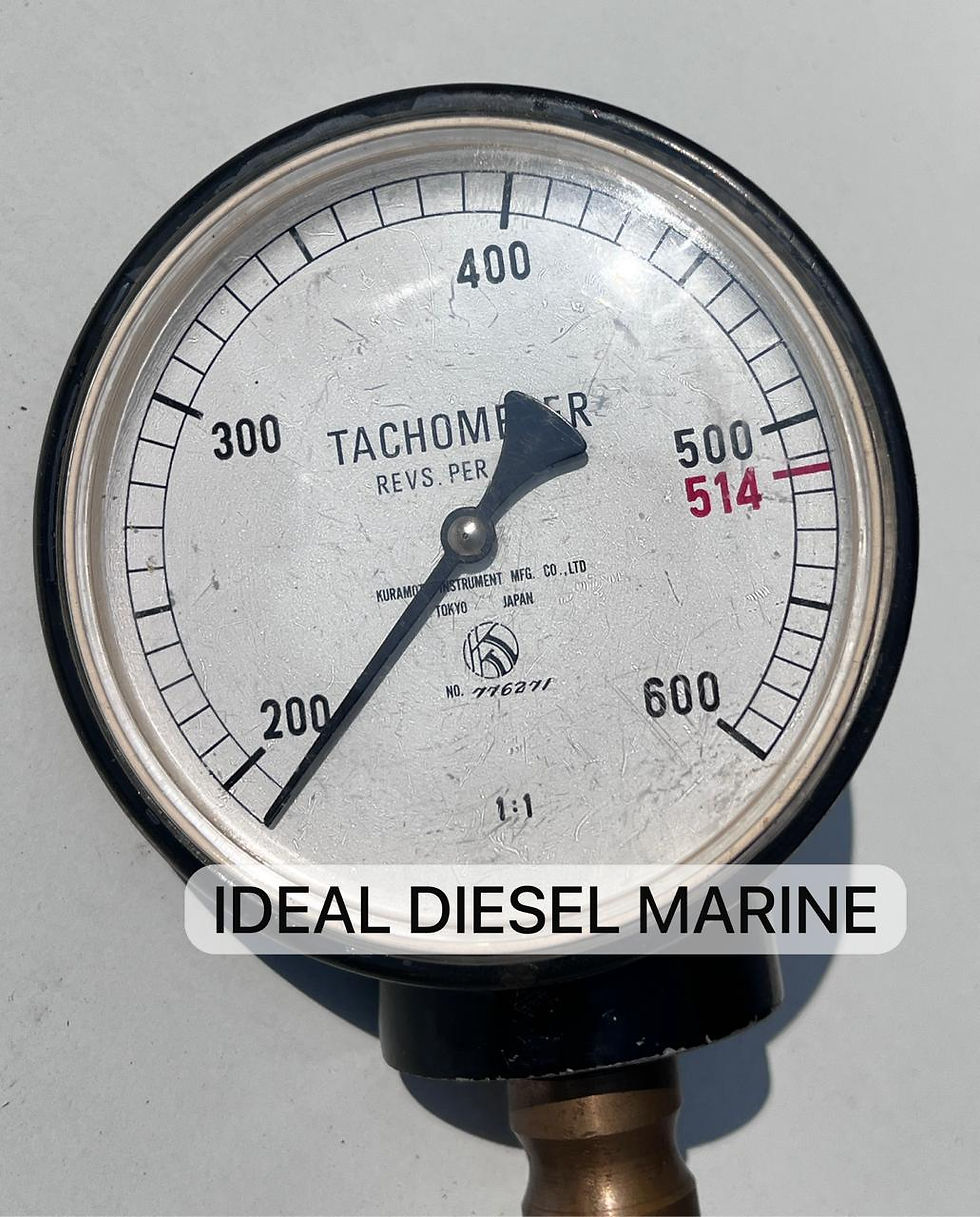 KURAMOTO INSTRUMENT CO LTD TACHOMETER 0 - 600 RPM 1:1 for turbine