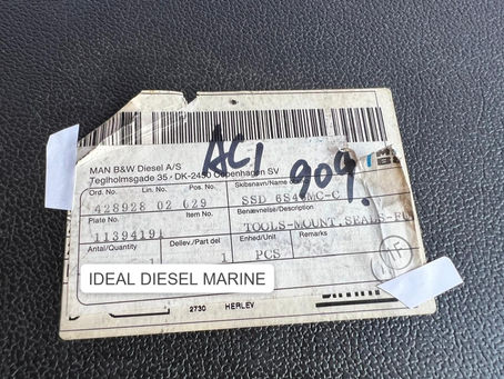 S46MC-C Tool for fuel pump-Plate no 11394191 -SSD 6 S46MC-C-TOOLS-MOUNT.SEALS-FUELPUMP.ORD NO 428928 LIN.NO 02, POS.NO 029