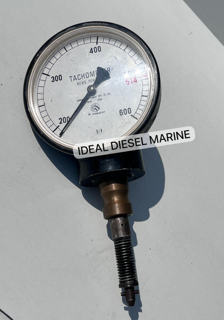 KURAMOTO INSTRUMENT CO LTD TACHOMETER 0 - 600 RPM 1:1 for turbine world-wide