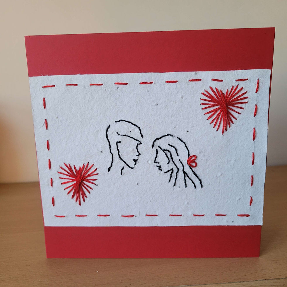 Thumbnail: Hand-embroidered Couples Card