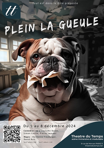 plein la gueule affiche spectacle theatre du temps