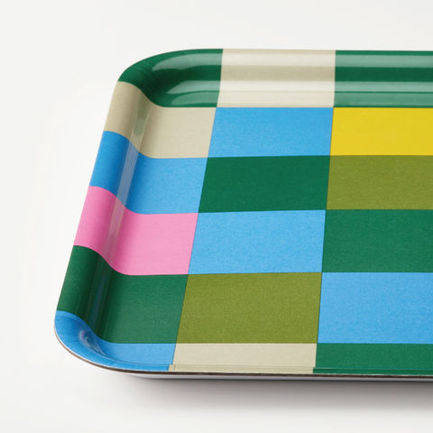 IKEA - JAMNGOD tray, multi-colour, pattern, 37x29 cm