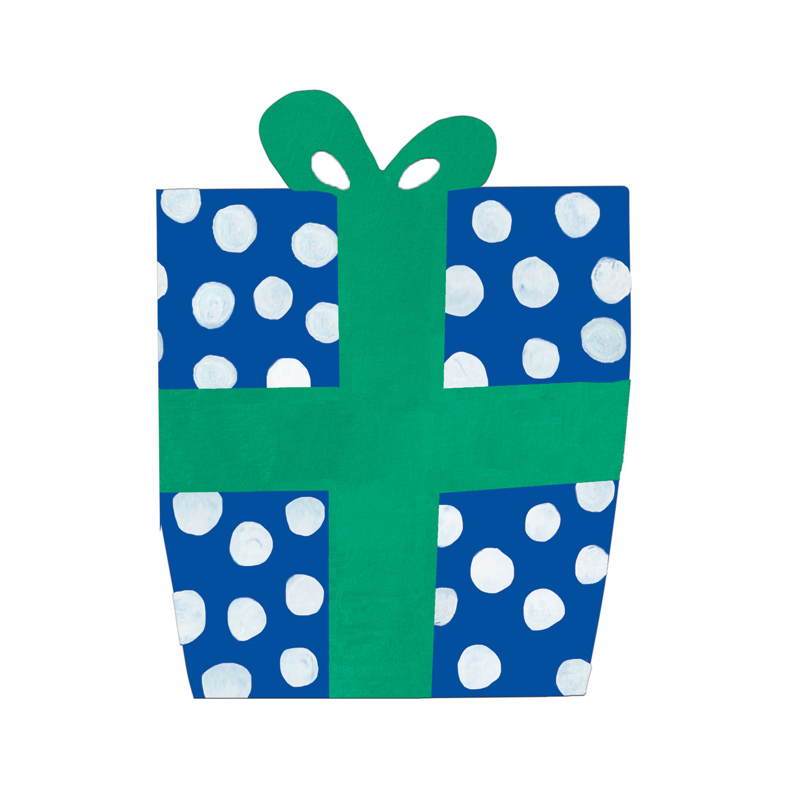 Spotty Blue Present Card