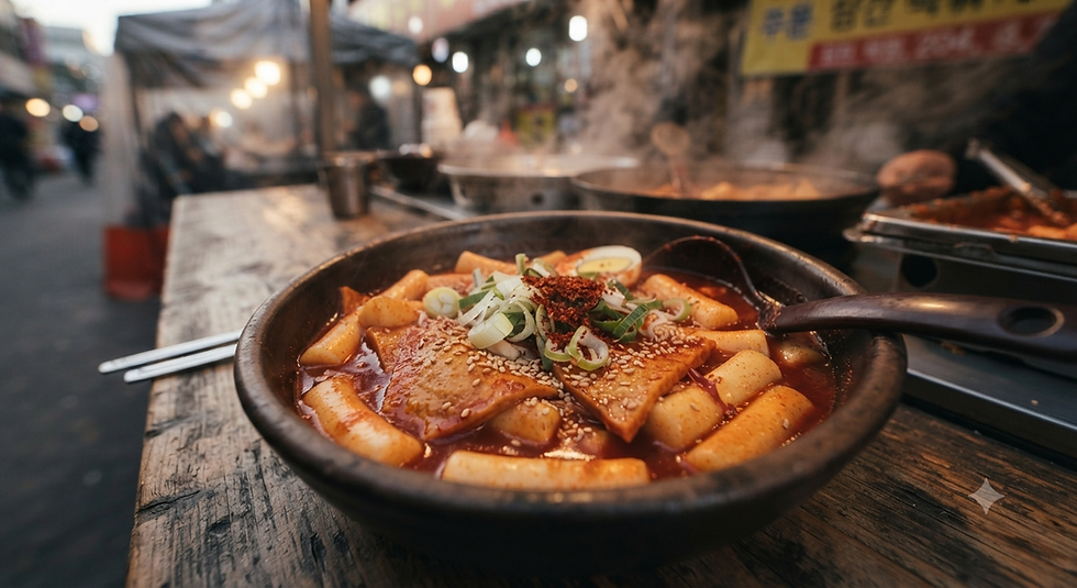 Tteokbokki on a table
